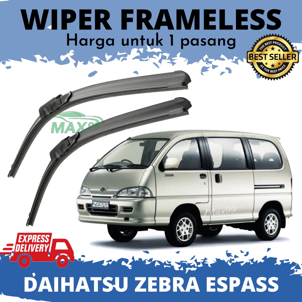 Wiper Zebra Espass Frameless - Wiper Mobil Espass Pisang - Max99