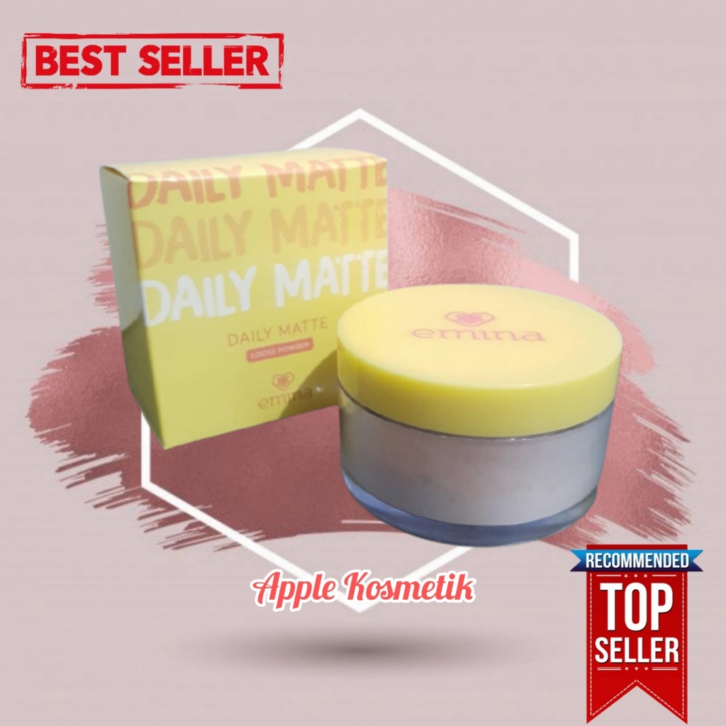 EMINA Daily Matte Loose Powder 20gr Bpom - Apple_Kosmetik