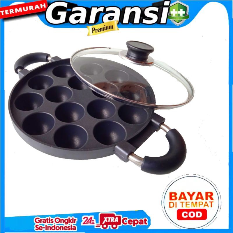 Cetakan 15 Lubang Cekung Takoyaki  Loyang Anti Lengket Cetakan Pentol Goreng