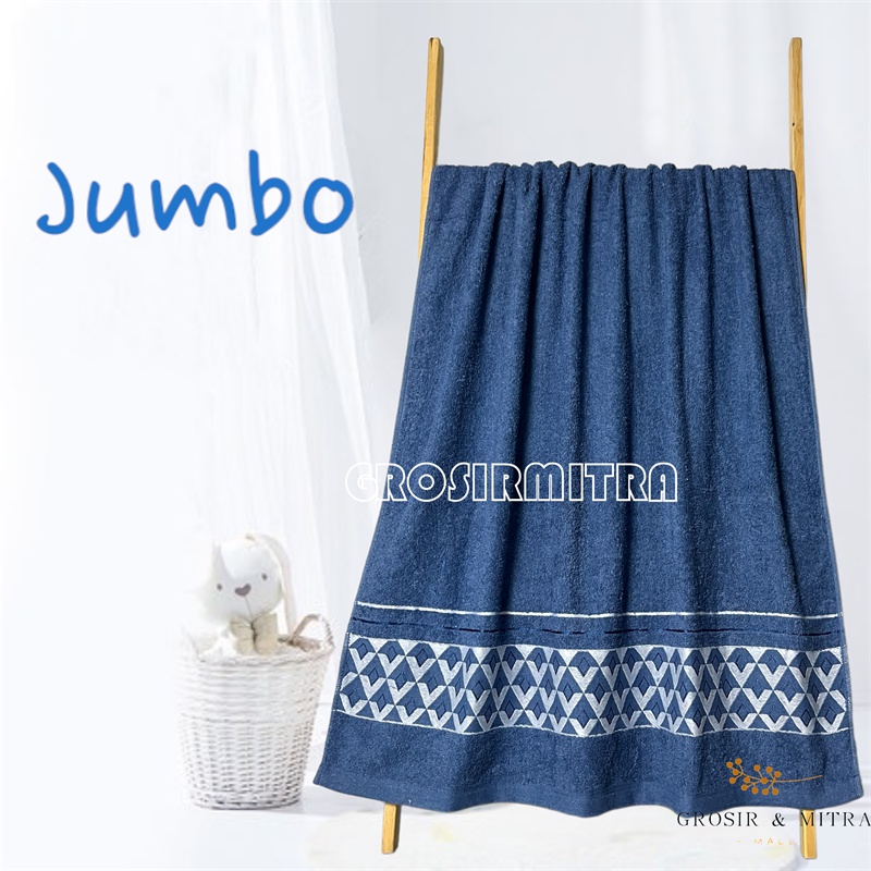 Handuk Mandi Katun Dewasa Unisex Ukuran Jumbo Besar 80x160cm dan 70x140cm Perlengkapan Kamar Mandi Berkualitas Daya Serap Tinggi Lembut Katun Wajik