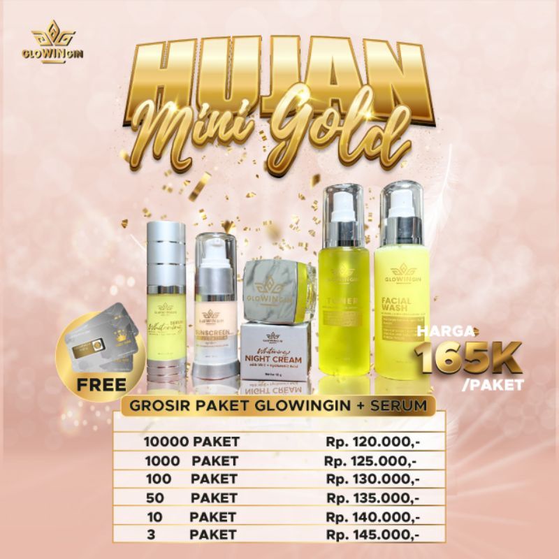 GLOWINGIN SKINCARE PAKET PEMUTIH BPOM ORIGINAL(FREE GIFT)