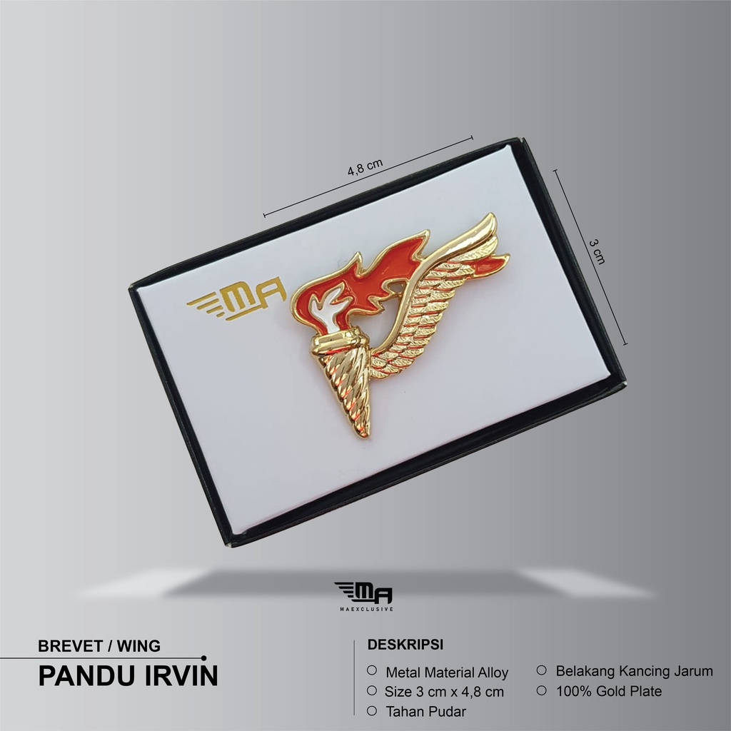 WING PANDU IRVIN PDH BRIVET BREVET PIN PANDU IRVIN