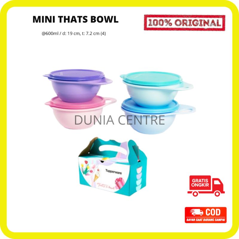 PROMO TUPPERWARE MANGKUK MINI THATS BOWL SET ORIGINAL
