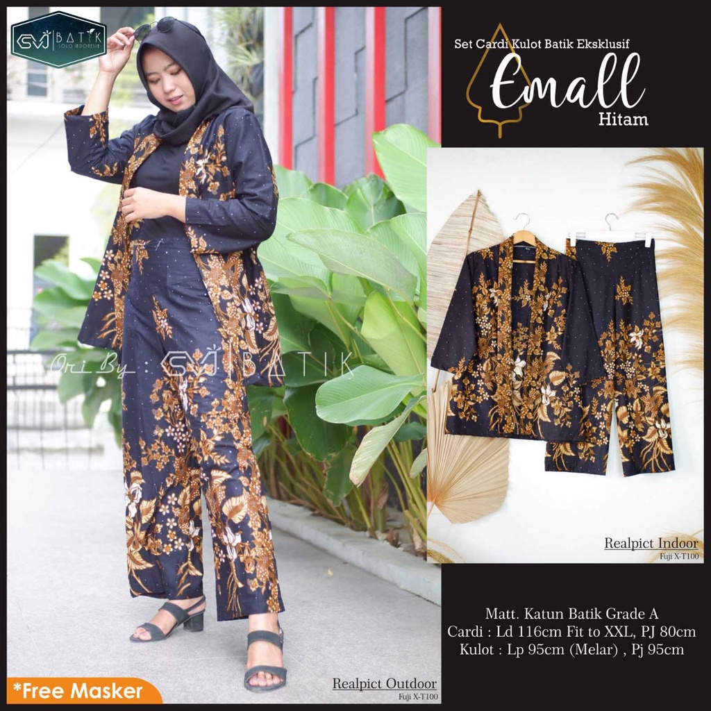 SET BATIK WANITA BATIK SET CELANA KULOT ONE SET TERBARU MODERN DEWASA KEKINIAN KATUN ORIGINAL NGIROB