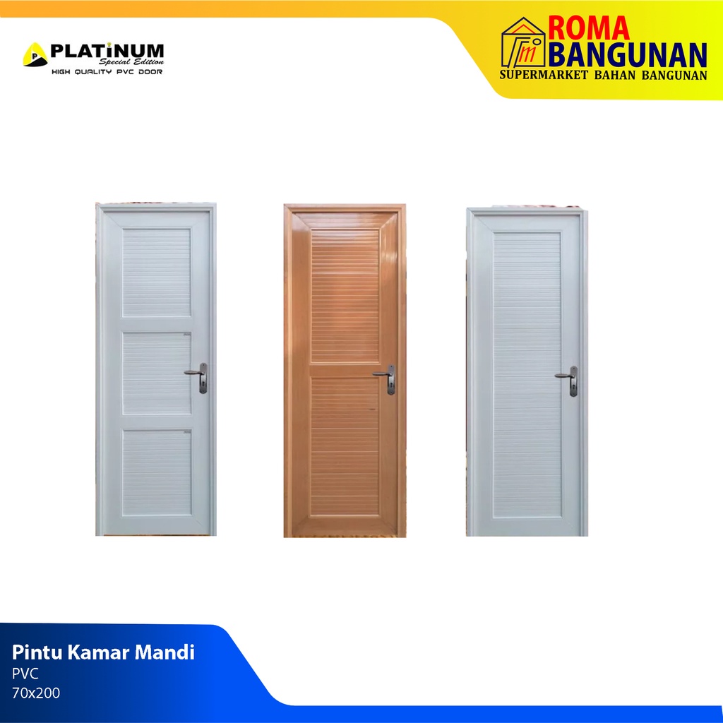 Platinum Pintu / Pintu SE Full Panel Coklat Panel Putih Buka Kanan Kiri - Putih Kanan