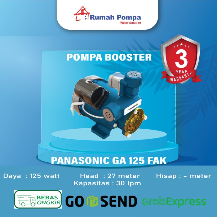 Pump Pompa Booster Panasonic Ga 125 Fak