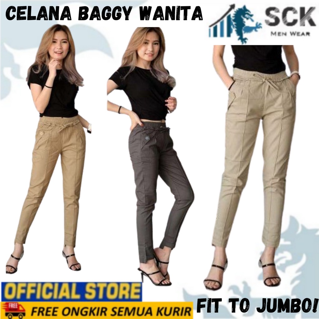 Celana Panjang BAGGY PANTS Carry Blessing PREMIUM AMERICAN DRILL / Pakaian Kerja Formal Wanita - sckmenwear GROSIR