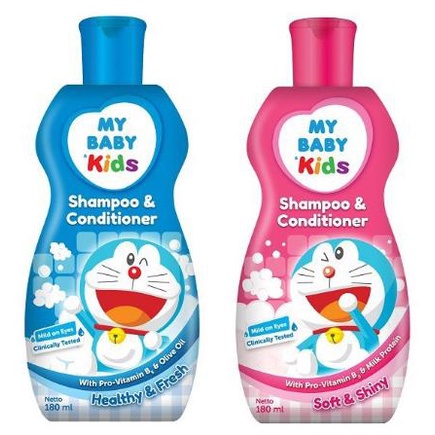 ^ KYRA ^ My Baby Shampo Anak Bayi Kids Shampoo Conditioner Doraemon Lembut Tidak Perih di Mata