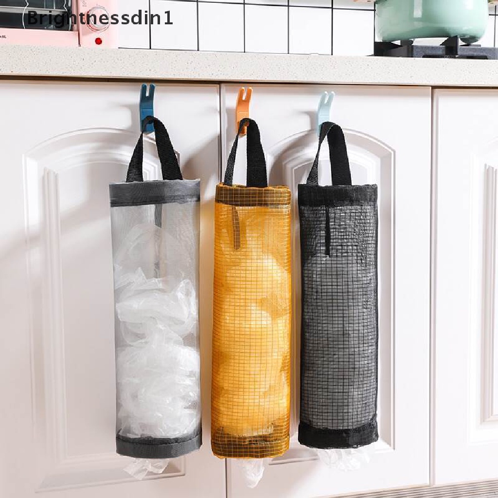 [Brightnessdin1] Grocery Bag Tempat Penyimpanan Gantung Dinding Sampah Garbage Bag Organizer Sampah Dapur Butik