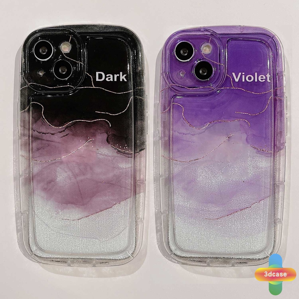 Kompatibel Untuk IPhone XR 11 12 13 14 PRO MAX 6 7 6S 8 14 Plus X XS MAX 11 12 13 SE 2020 6SPlus 7Plus 6Plus 8Plus 14Plus Kesan Gradasi Ungu Soft Case