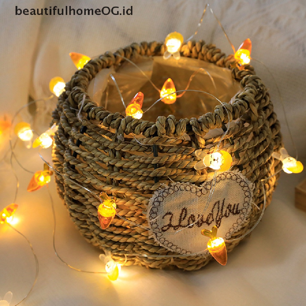 // Beautifulhomeog.id// Easter LED Bunny String Lights Dekorasi Paskah Untuk Rumah Wortel Rabbit Light **