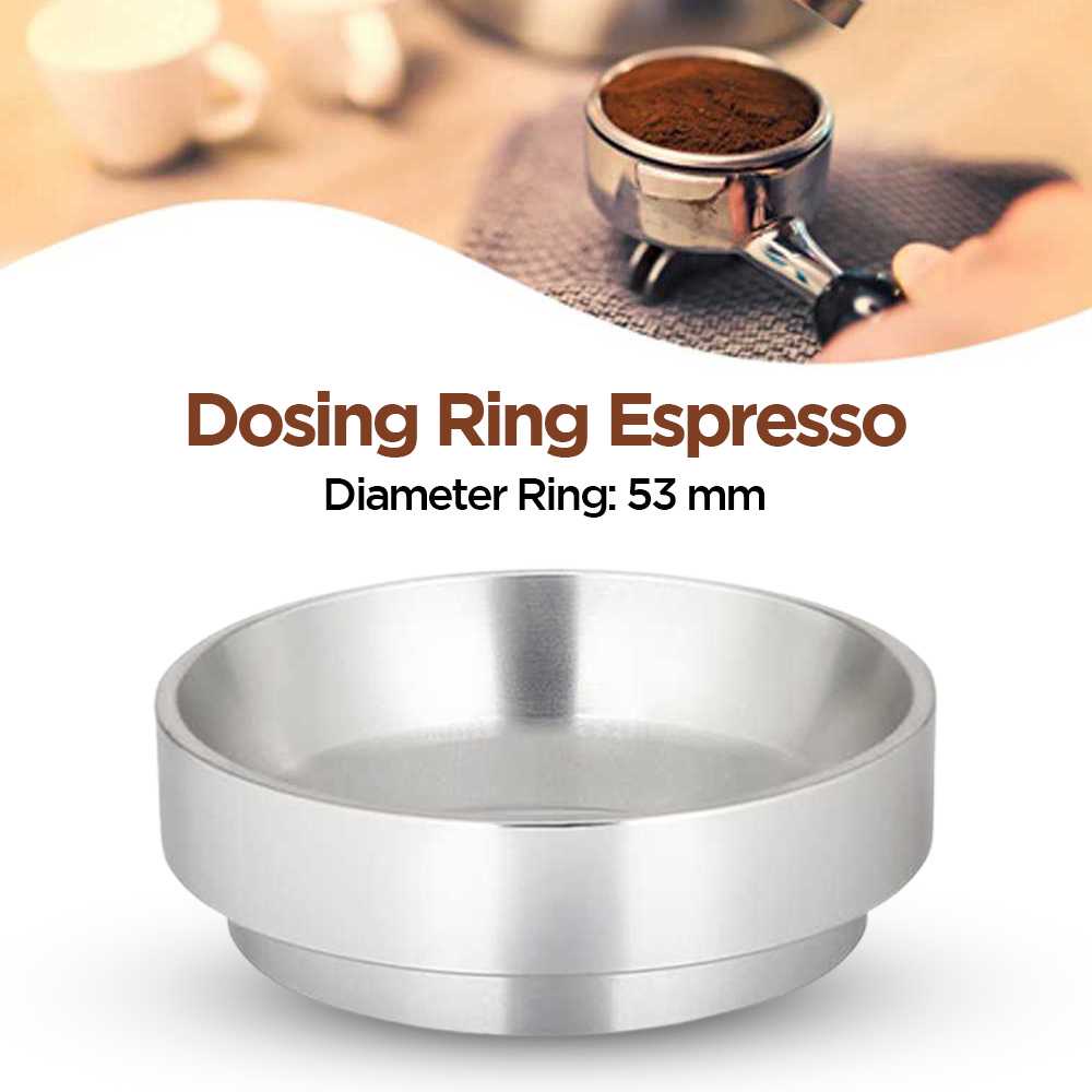 (BISA COD) FTIHSHP Dalinwell Dosing Ring Espresso Tamper Aluminium 53mm - YXA044