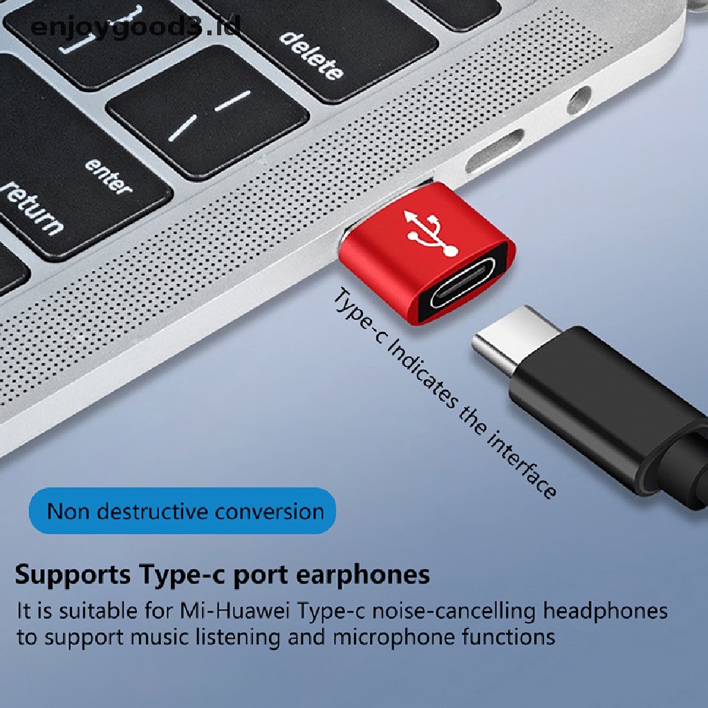 【 Rready Stock 】 USB OTG Male To Type C Female Adapter Converter Type-C Cable Adapter Converter Data Charger for Phone Charging Cable Charger （ ID ）