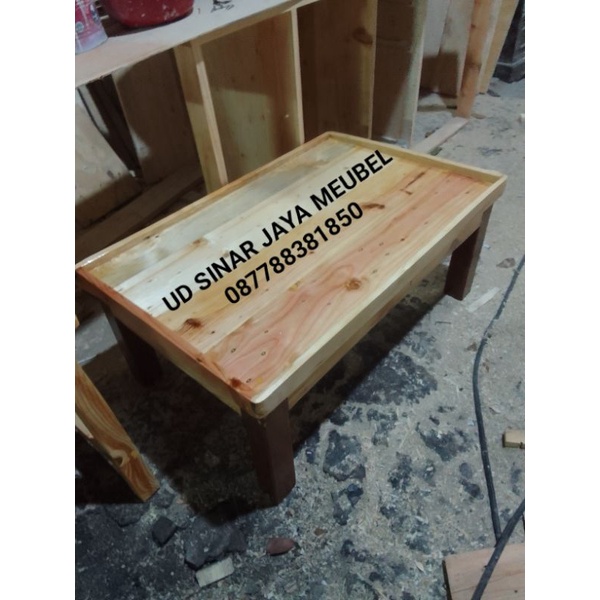 meja tungku kulkas / mesin cuci kayu jati belanda