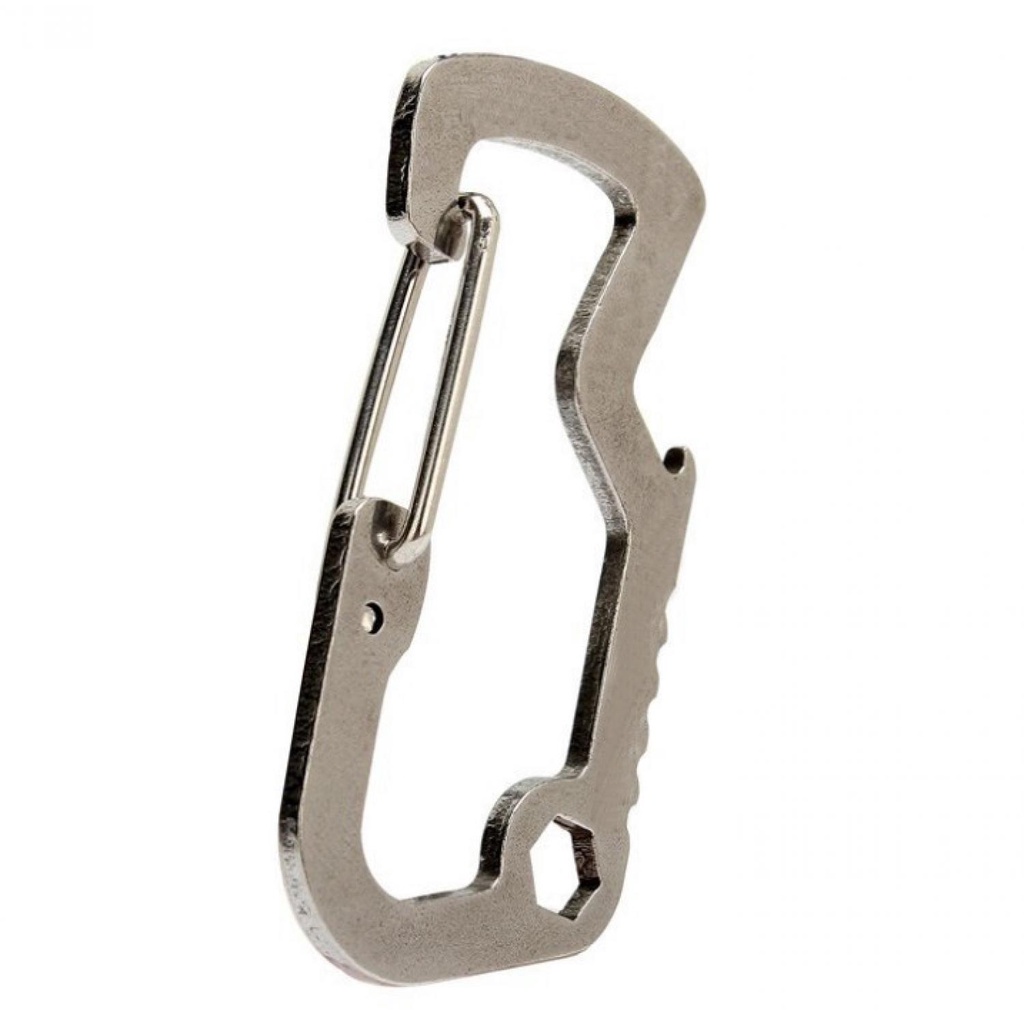 Carabiner EDC Stainless Steel with Bottle Opener Survival Outdoor