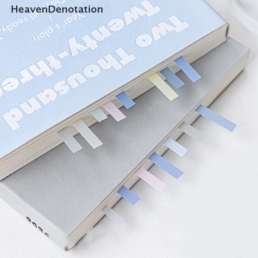 [HeavenDenotation] 160per300lembar Stiker Indeks Slim Set PET Tag Buku Penanda Titik Catatan Tempel Sederhana Untuk Halaman Pesan Index Klasifikasi Pengingat HDV