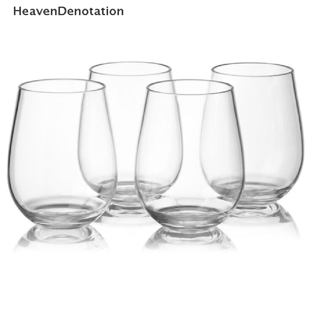 [HeavenDenotation] 2 / 4pcs Shatterproof Plastic Wine Glass Unbreakable Red Wine Tumbler Glasses Cups HDV