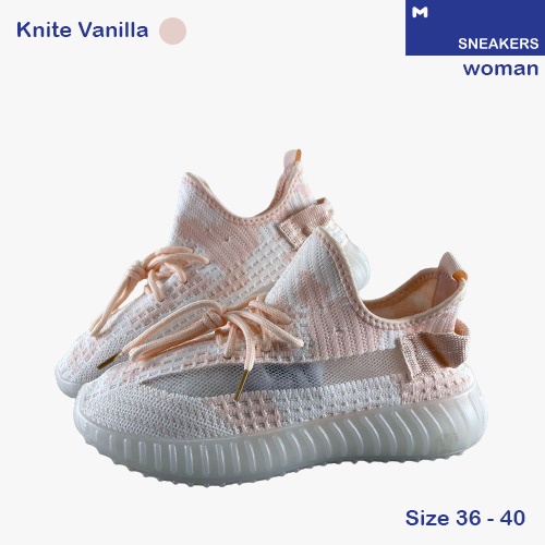 Sneakers KNITE VANILLA Sepatu Wanita tinggi Terbaru Harga Murah Import Diskon Pink Putih White Pink murah