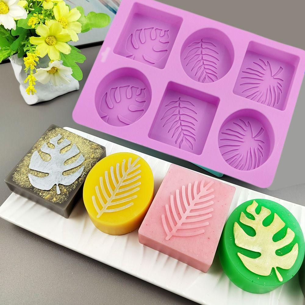 Lanfy Cetakan Sabun Daun Tidak Berbau Handmade Fragrance Candle Soap Making Kue Gypsum Aromaterapi Dekorasi Silicone Mold