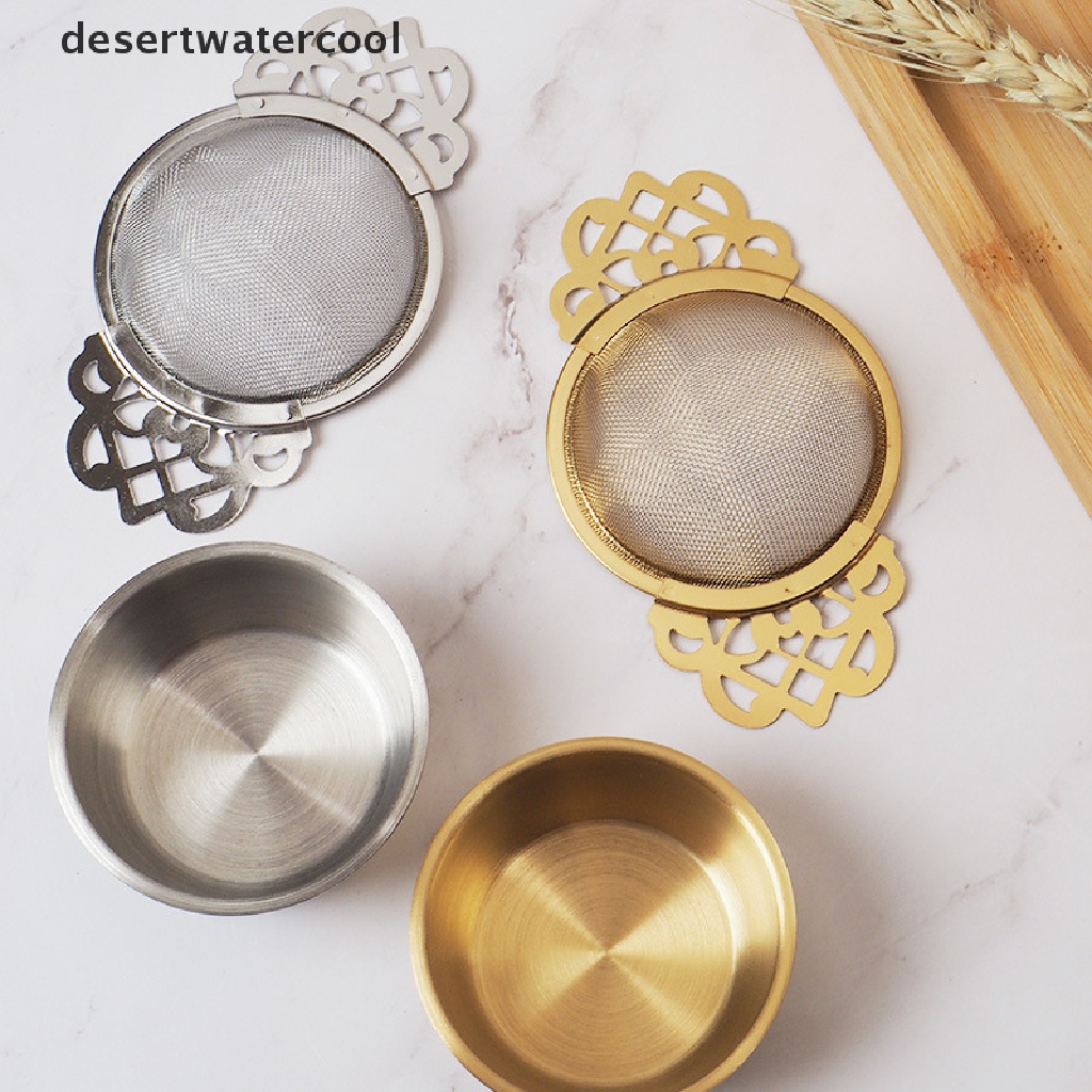 Deid Saringan Teh Jaring Halus Dua Lapis Stainless Steel Filter Sieve Teaware Dapur Martijn