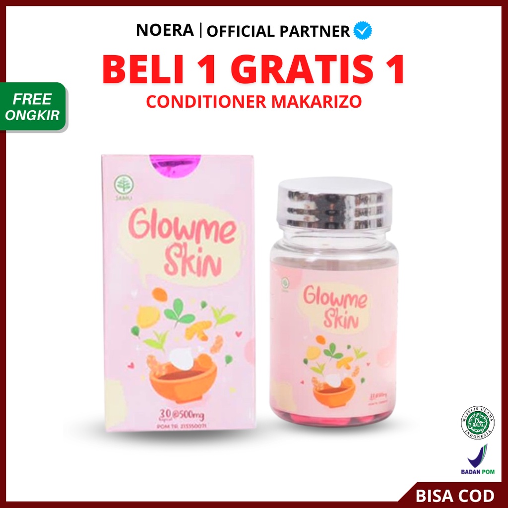 [ FREE GIFT ] Noera Glow Me Skin Whitening Capsule - Kapsul Pemutih Kulit Obat Jerawat BPOM