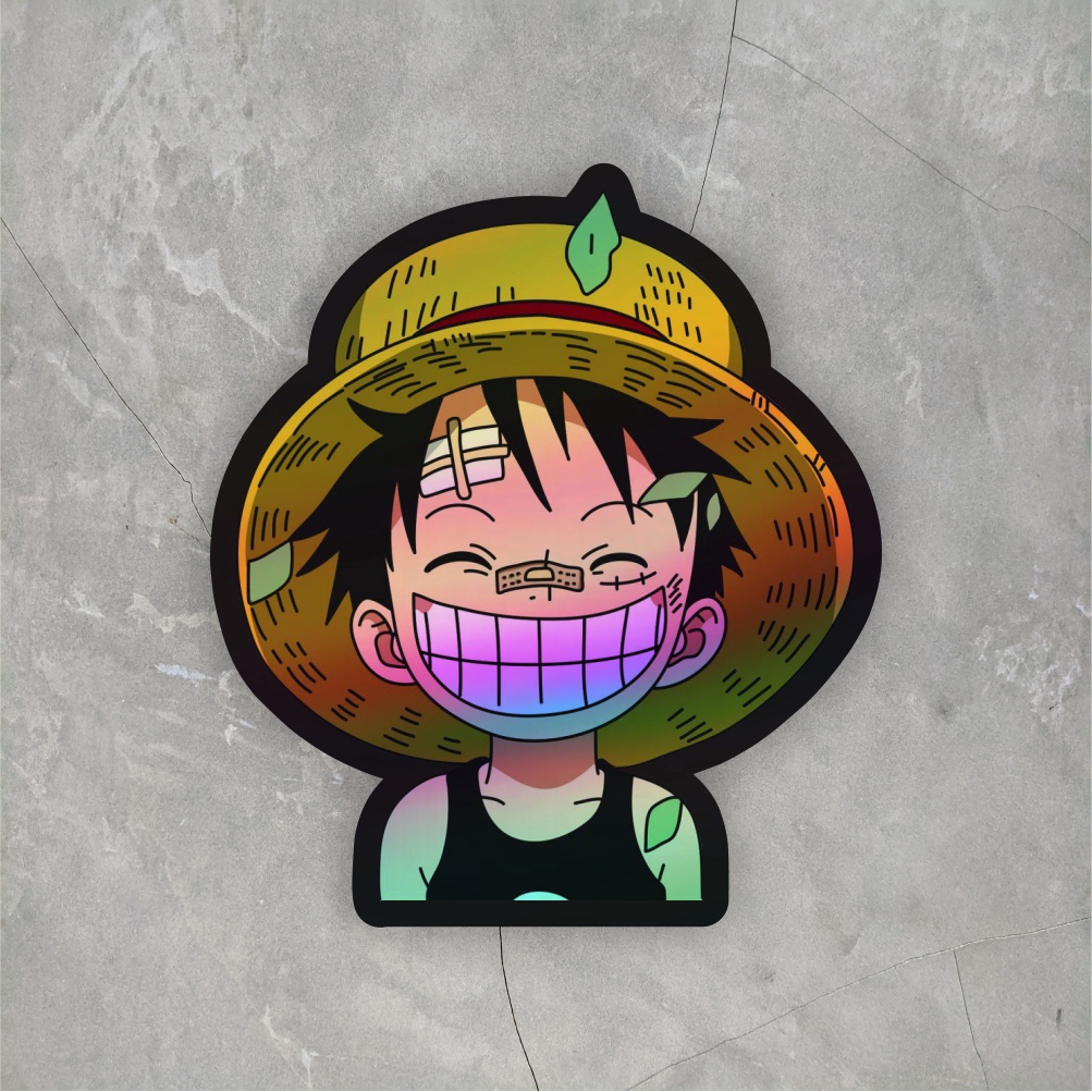 Sticker Luffy Sticker case hp & laptop ukuran 6 cm