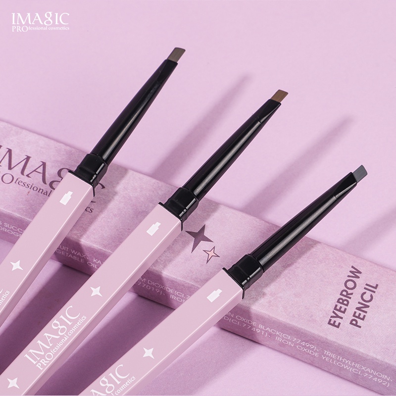 [100%ORIGINAL] IMAGIC Eyebrow Pencil Stars Purple Pink Tube Waterproof 5 Colors Eyebrow Pen