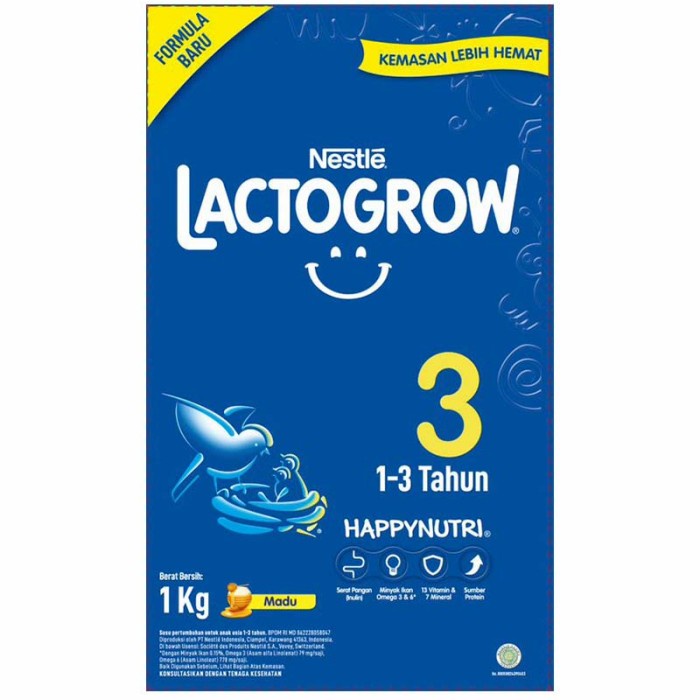 

[ COD ] Lactogrow 3 Madu 1kg