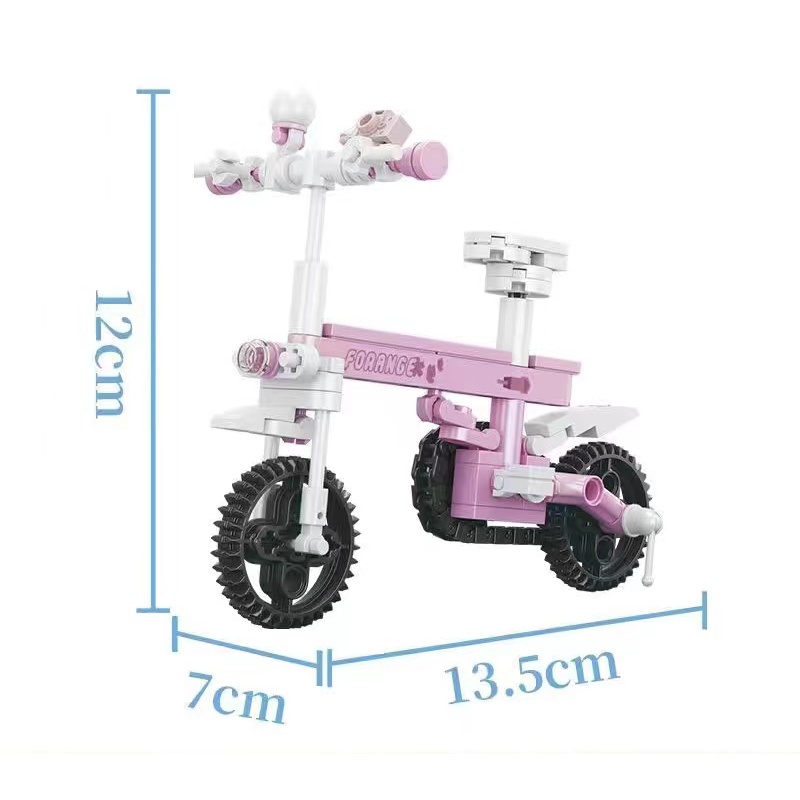 Sepeda Motor Balance Scooter Model Rakitan Anak Merakit Blok Bangunan Rakitan