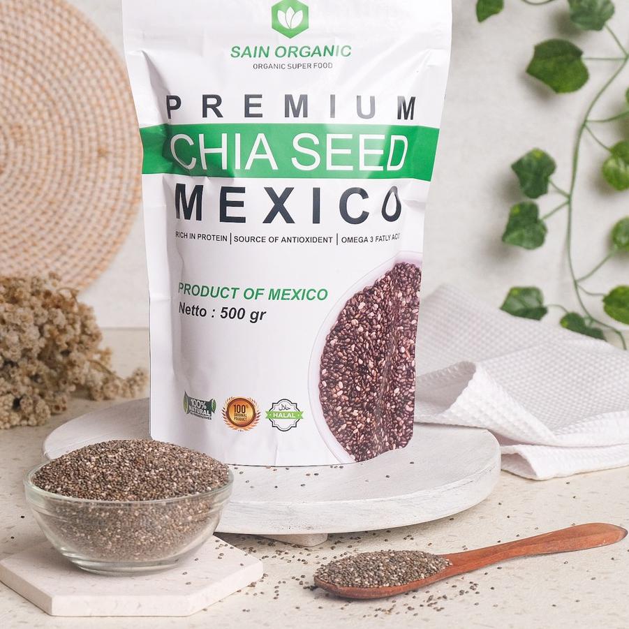 

✩ Chia Seed Organic Mexico untuk Diet Freshly Black Cia Seed Organik fresly Biji Chia Seeds ♨