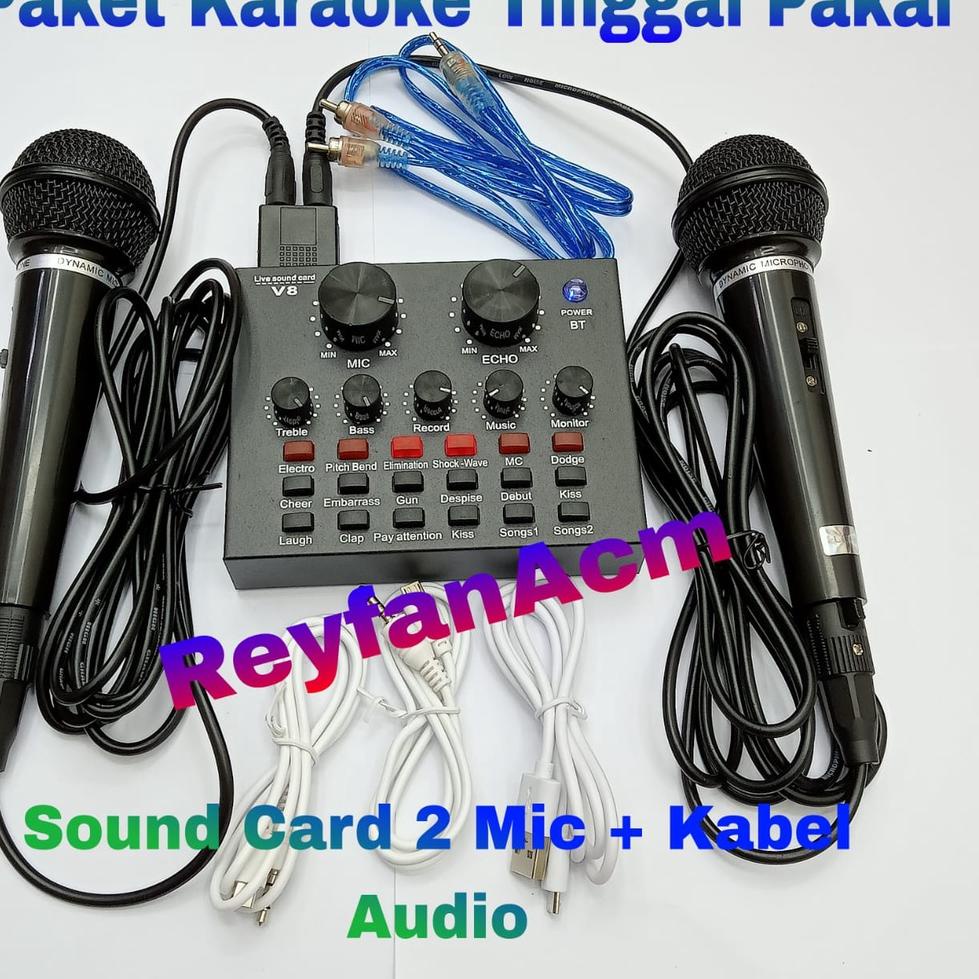 Terlaku.. SoundCard V8 Mixer External Sound card V8 USB Audio Live Broadcast V8 sound effect secara 