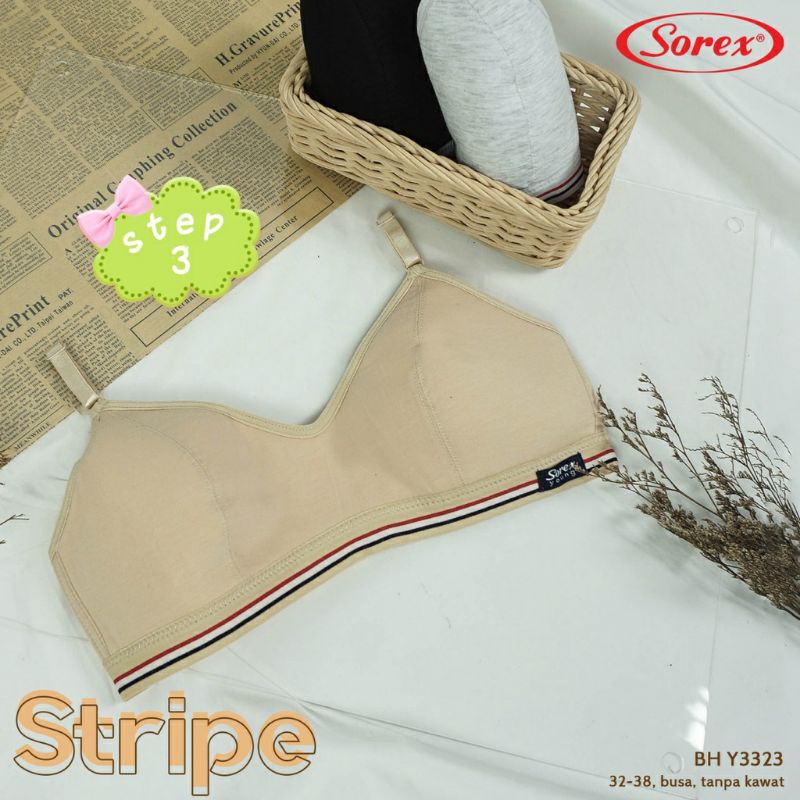 BH Bra Sorex Young 3323 Per LUSIN  Pakaian Dalam Wanita Remaja Busa Tanpa Kawat Kait 2 / Size 32, 34