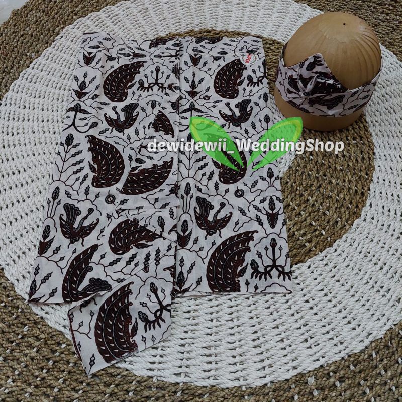 Iket Kepala Sunda / Udeng Instan - Motif Sido Asih Cilik