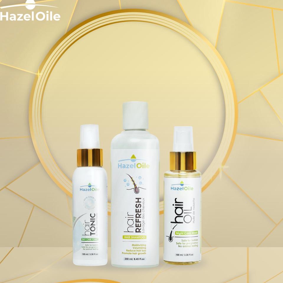 ❁ HazelOile untuk Rontok Botak Pitak & Penumbuh Rambut Hair Tonic Tonik Shampoo Shampo Subur Fusion 