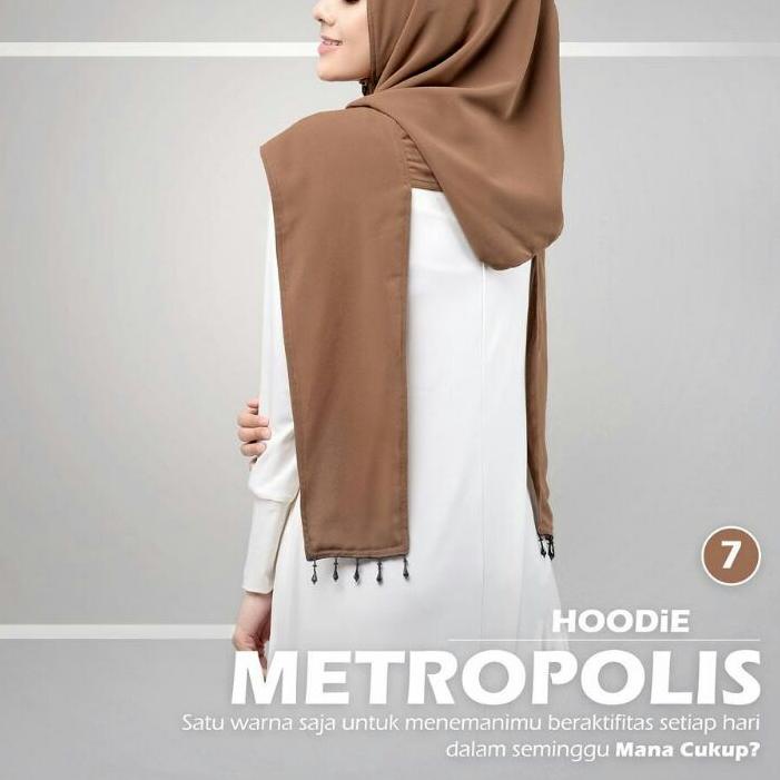 ✸ Jilbab Instan Hijab Hoodie Metropolis Original Bayza ◙
