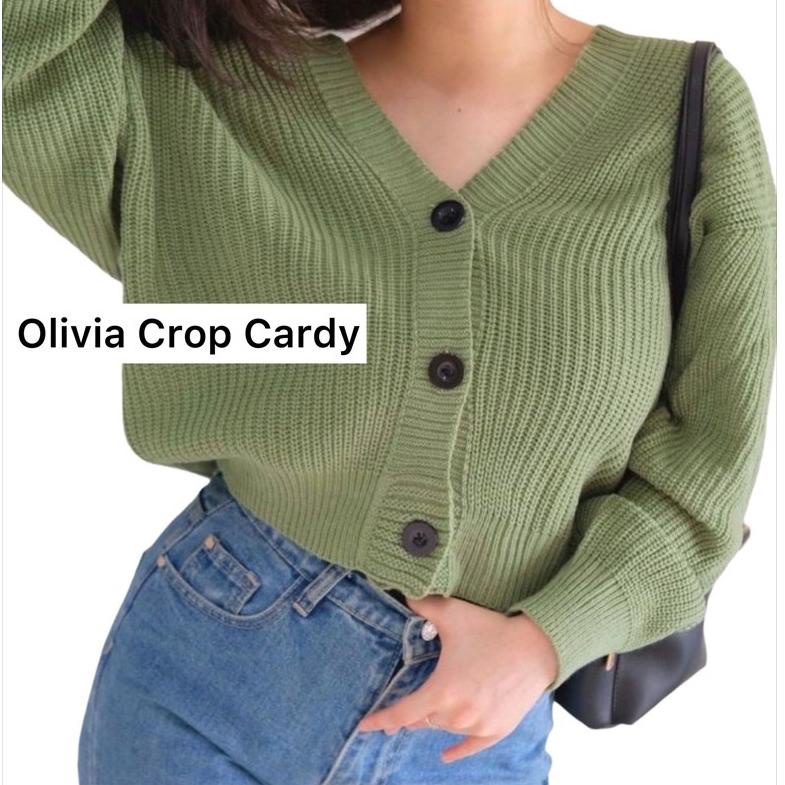 Original Olivia Cardy Crop / Eireen Crop Cardy / Kardigan Rajut Olivia / Cardi balon ...,,