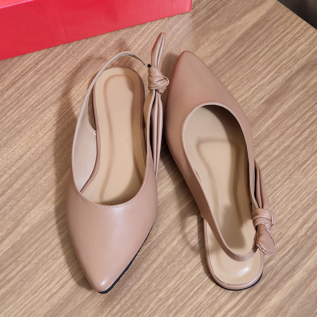Flat Shoes Zara Wanita Pita Samping Model Casual Kekinian Original Premium JOVANKA