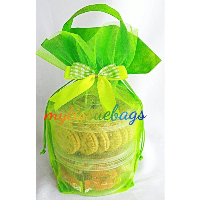 

12 tas tile kuker hampers lebaran idul fitri 500grms 2 susun - Hijau, 3 susun