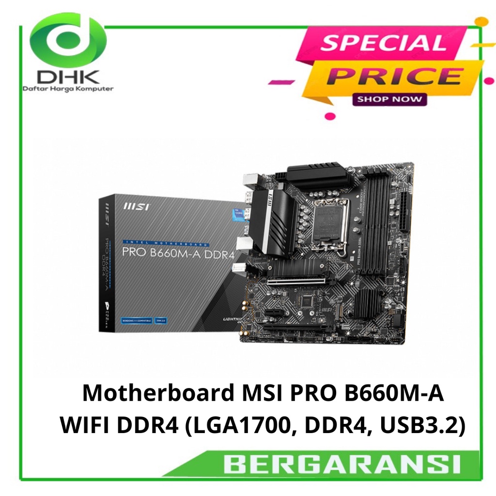 Motherboard MSI PRO B660M-A WIFI DDR4 (LGA1700, DDR4, USB3.2)