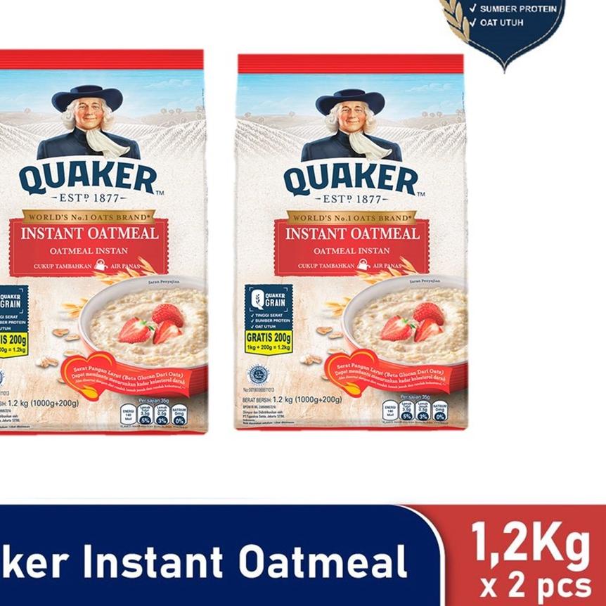 

☼ Quaker Instant Oatmeal 2 x 1200 gr ◌