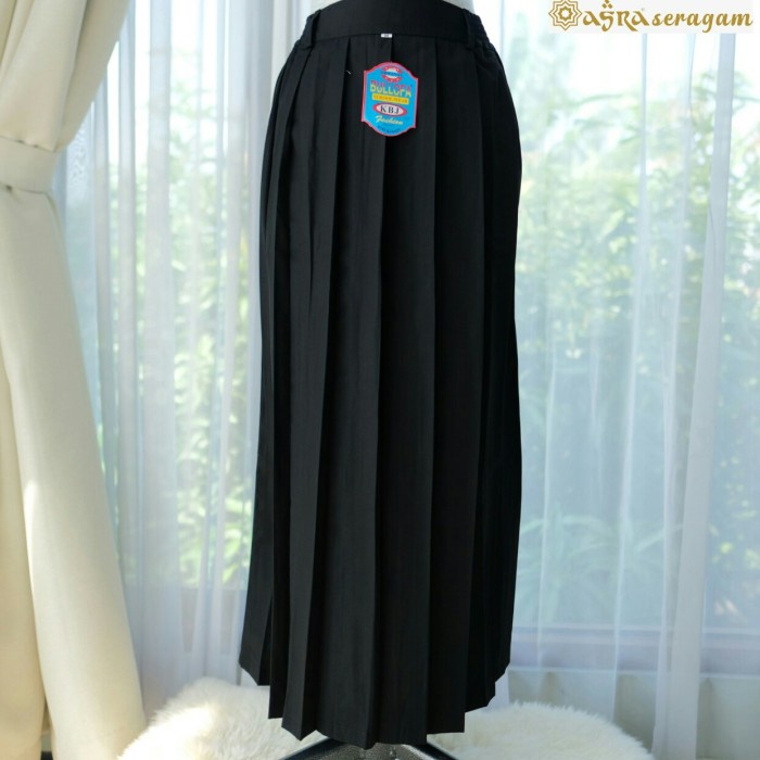 TERLARIS Rok Remple Panjang Hitam/Rok Sekolah sma smk - L5
