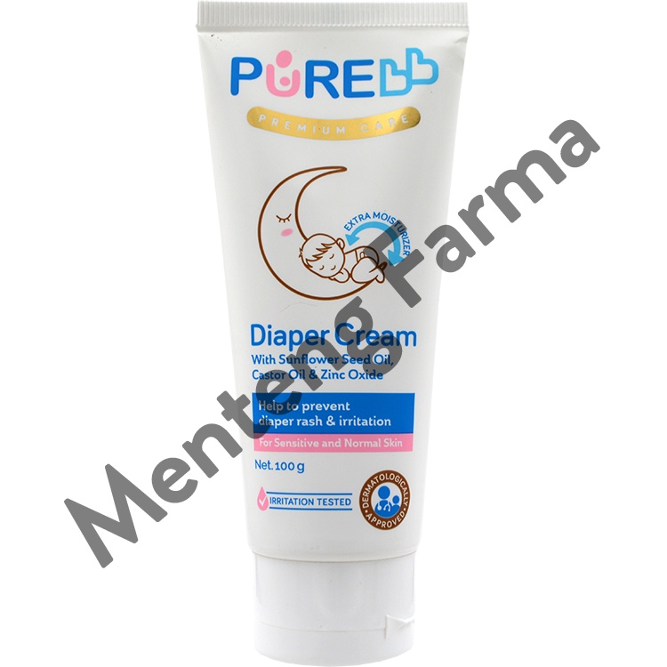 Pure Baby Diaper Cream 100 Gram - Krim Pelindung Kulit Bayi Area Nappy