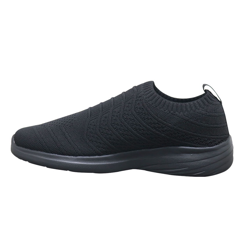 Precise Flexnit Itzel W Sepatu Sekolah Sneakers Slip On - All Black