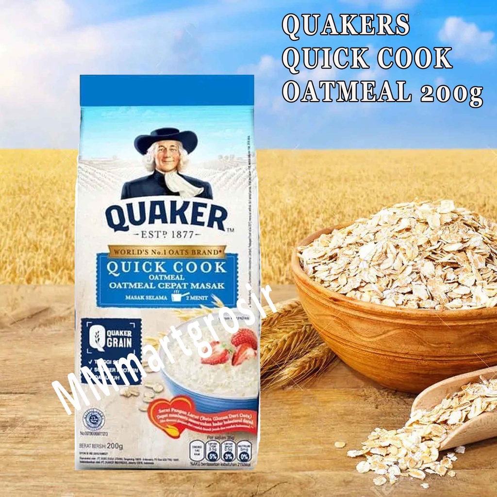 

QUAKER OATS QUICK COOK 200g / OAT MEAL/ SEREAL GANDUM