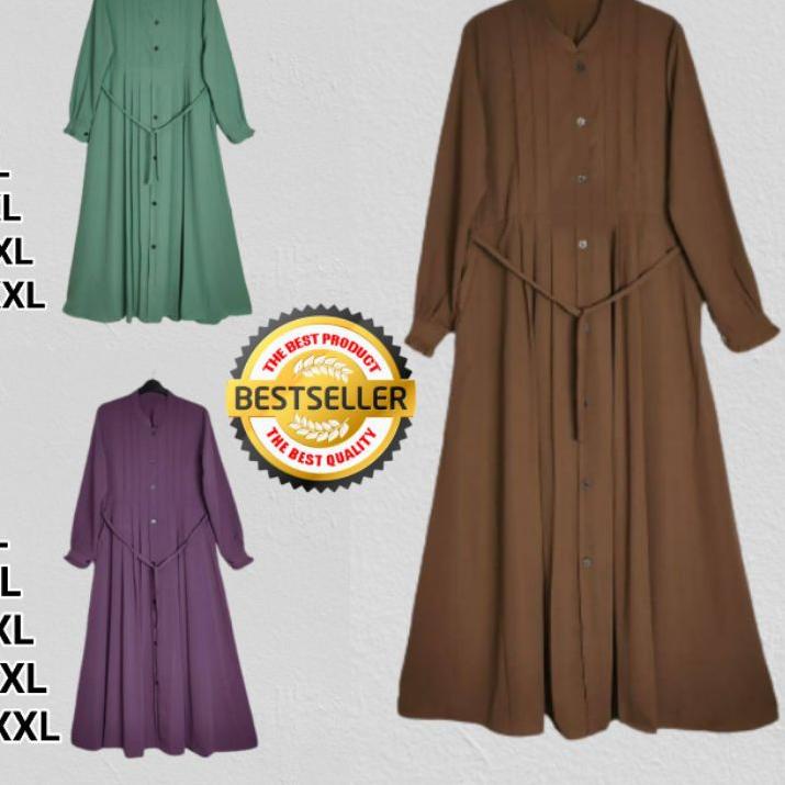 ◄ Fayha Dress Big Size - Ukuran L XL XXL XXXL 5L - Baju Gamis Jumbo - Bahan Adem ❈