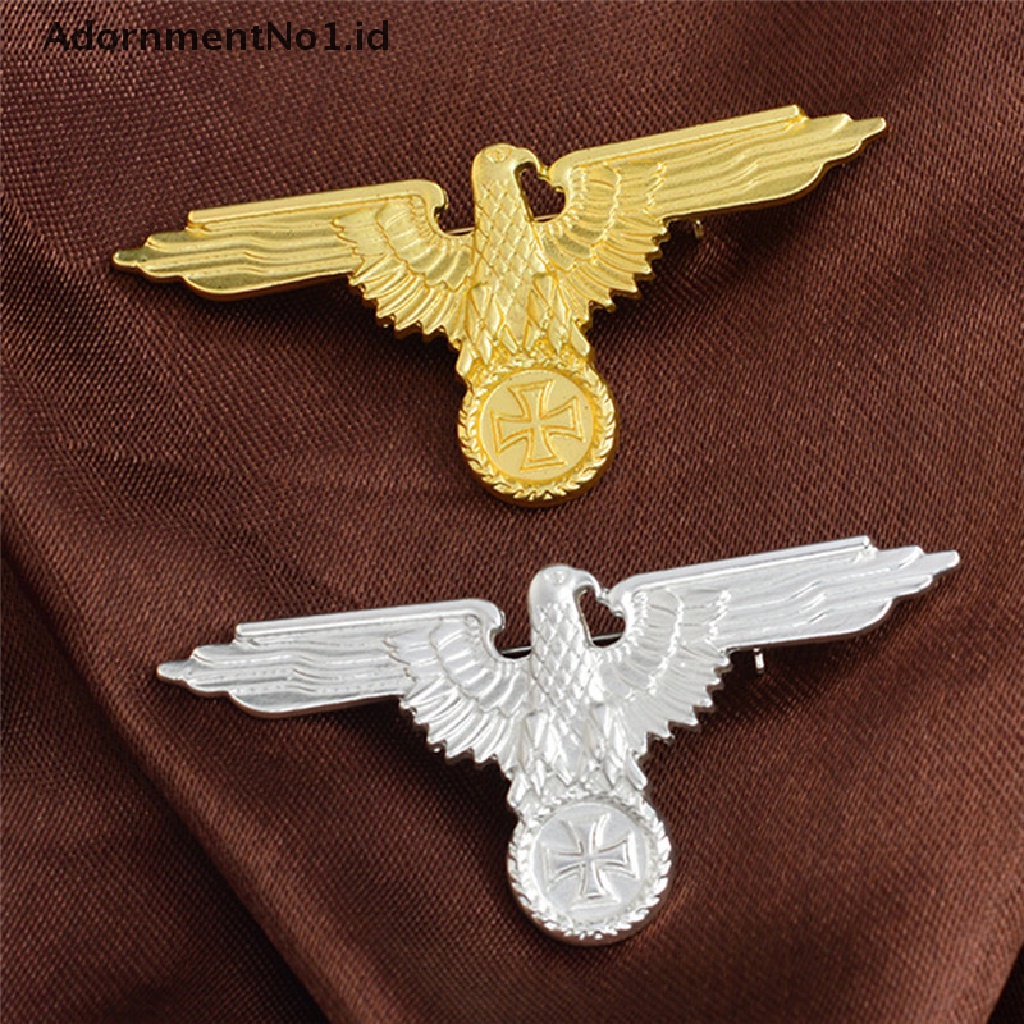 [AdornmentNo1] Eagle Military Cross Animal Collar Bros Pin Lencana Korsase Bros Perhiasan [ID]