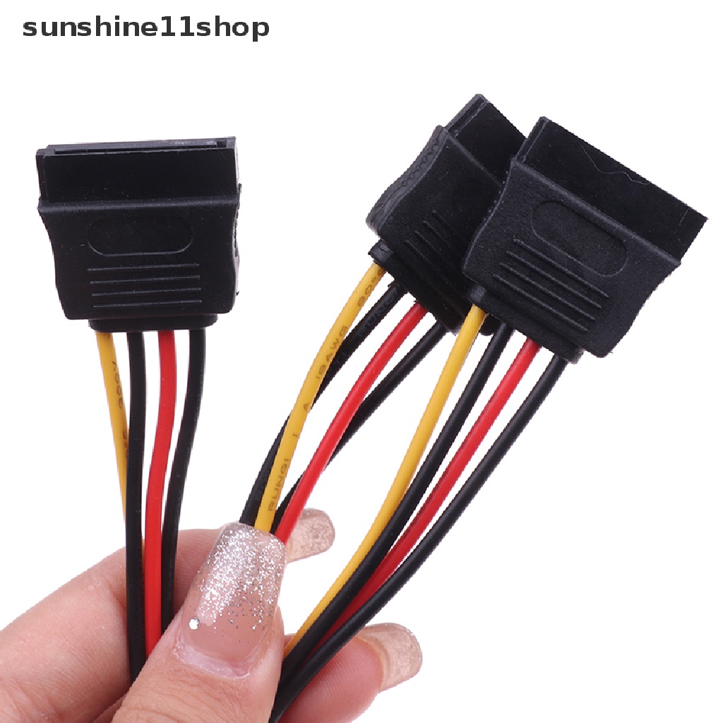 Sho Kabel Listrik SATA 4Pin Ke 1atau 2port Untuk Perekam VCR Hikvision DAHUA Mini 25CM N