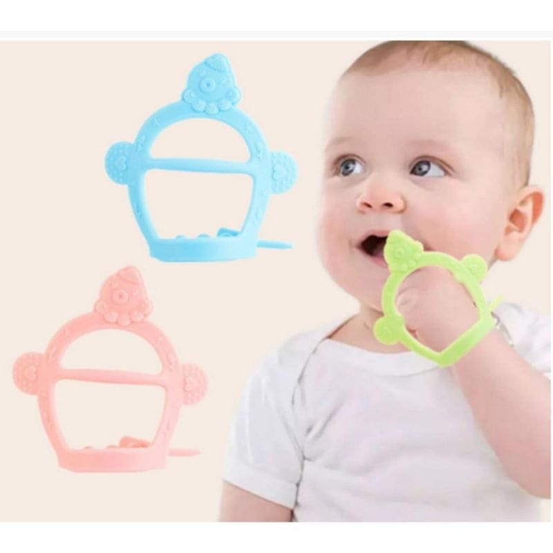 HZ Teether Bayi Gelang BPA Free / Mainan Gigitan Bayi Bahan Silikon Gelang Gigitan Bayi HZ