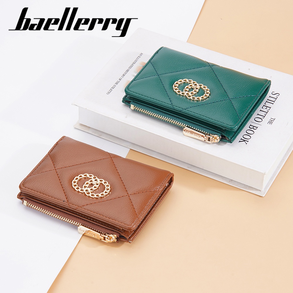 BAELLERRY N2385 Dompet Wanita Lipat Bahan Kulit PU Leather Premium WATCHKITE WKOS