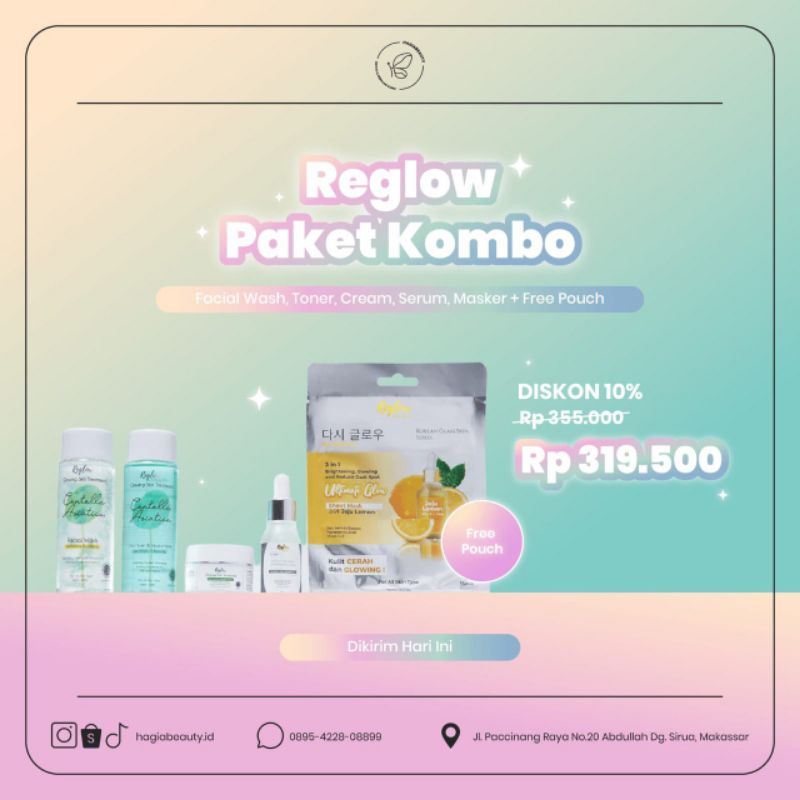 Original REGLOW SERIES SKINCARE TREATMENT REJUVENATING ORIGINAL - RE GLOW KRIM ( CREAM )  PEMUTIH &amp; JERAWAT SKINCARE KECANTIKAN DR SHINDY